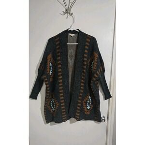 Debut Cardigan Multicolor Oversized Boho Southwestern Aztec Size S/M Sweater